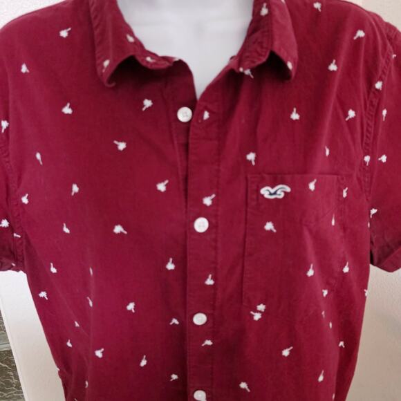 Hollister Epic Flex Button-Down Short-Sleeve Shirt - Picture 2 of 5